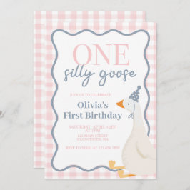 Een Gekke Goose roze Kaart