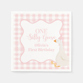 Een Gekke Goose roze Servet