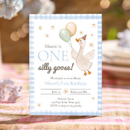 Een Gekke Goose Spring Party Boerderij eerste verj Kaart