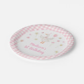 Een Gekke Goose Spring Pink Daisy eerste verjaarda Papieren Bordje (Gekanteld)