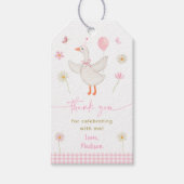 Een Gekke Goose Spring Pink Daisy Verjaardag Cadeaulabel (Voorkant)