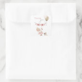 Een Gekke  Verjaardag Gans Dank u Vierkante Sticker (Tas)