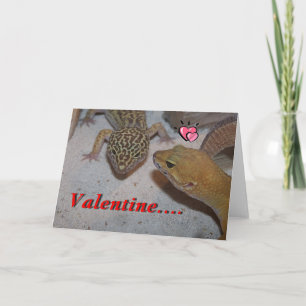 Een gekko zal u de Kaart van Valentijn van de Mijn