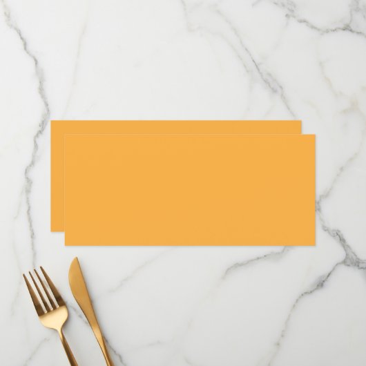 Een gele achtergrond met een menu (Voorkant / Achterkant in situ)