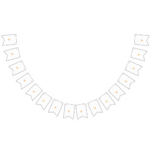 Een gele bloem met bladeren op een witte achtergro vlaggetjes