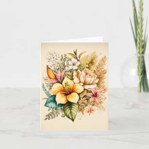 Een Gele Bloemen Boeket Voor Je Valentijn Feestdagen Kaart