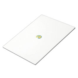 Een gele en groene paisley met bladeren en bloemen notitieblok