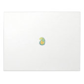 Een gele en groene paisley met bladeren en bloemen notitieblok (Voorkant)