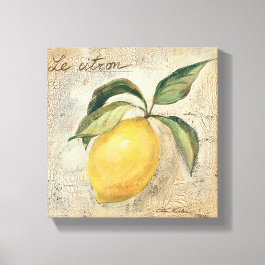 Een gele Lemon Fruit Canvas Afdruk (Voorkant)