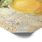 Een gele Lemon Fruit Poster (Hoek)