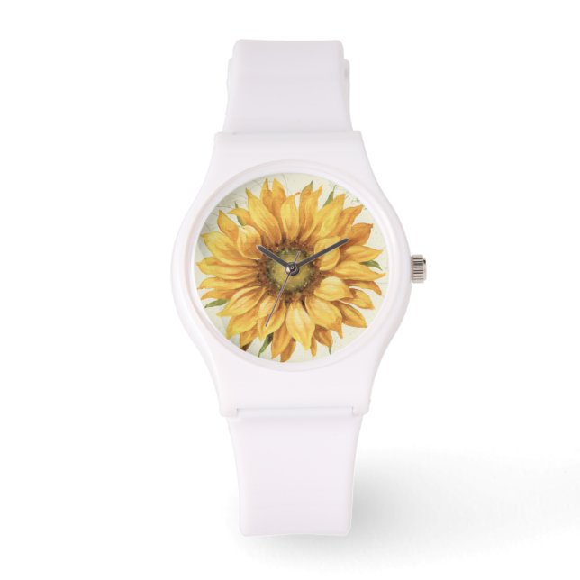 Een Gele Zonnebloem Horloge (Voorkant)