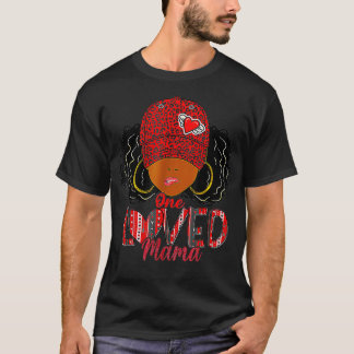 Een geliefde mama African Black Mam Valentin T-shirt