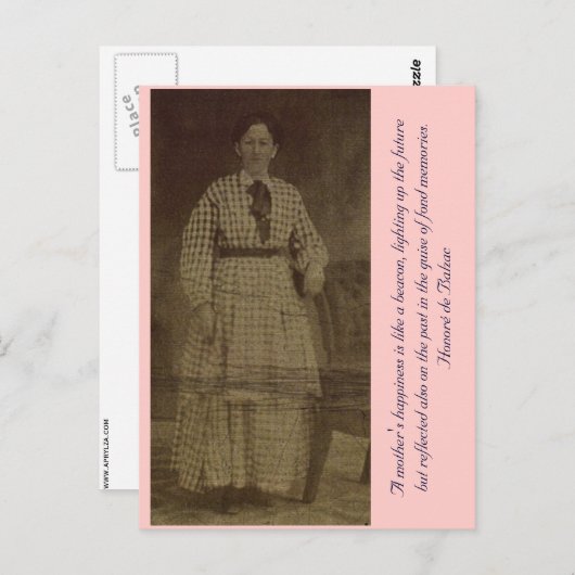 Een geluk van moeder is als een baken... briefkaart (Voorkant / Achterkant)