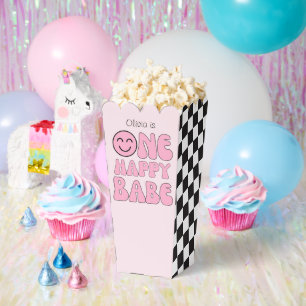Een gelukkig Babe Happy Face Pink Bedankdoosjes