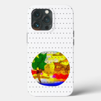 Een gelukkig design_SHAPES_BLACK_RED_DEEP BLUE_GRE iPhone 13 Pro Hoesje