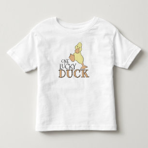 Eén Gelukkig Eend Cute Cartoon Grafisch Kinder Shirts