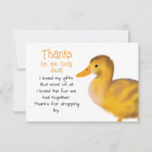 Eén Gelukkig Eendje Bedankkaart