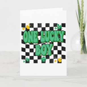 Een gelukkig jongetje St. Patricks Dag Groovy Iers Kaart