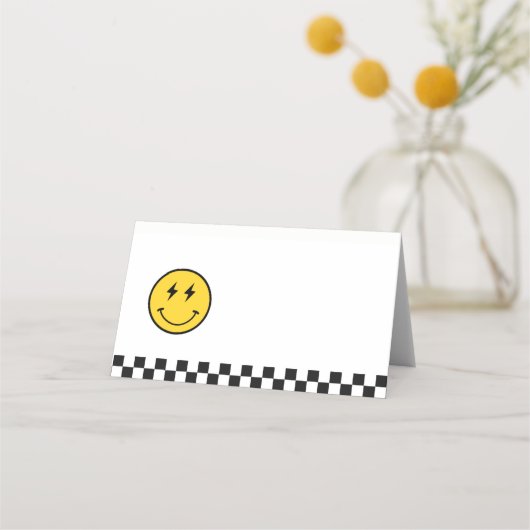 Eén Gelukkig Kerel Smile Face Verjaardagsfeestje (Voorkant)