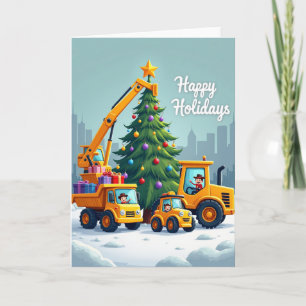 Een Gelukkig Kerstmis Opbouwen Kaart