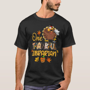 Een gelukkig Librarian Turkey Pilgrim Pet Thanksgi T-shirt