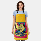 Een gelukkig medium slaan schort (Gedragen)