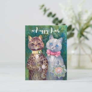 Een Gelukkig Paar Louis Wain Briefkaart