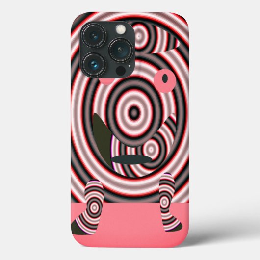 Een gelukkig vormcirkelroze Case-Mate iPhone case (Achterkant)