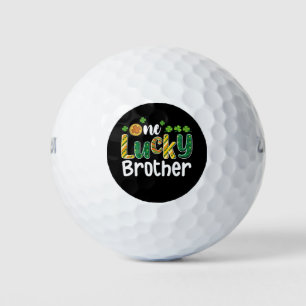 Een gelukkige broer bijpassende familie St Patrick Golfballen