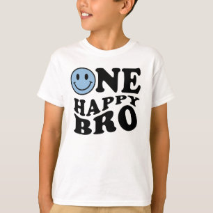 Een gelukkige broer Blauw passend één familiever T-shirt