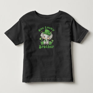Eén gelukkige broer, schattige olifant St.Patrick Kinder Shirts