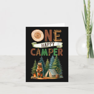 Een gelukkige Camper Eerste Verjaardag Familie Cam Kaart