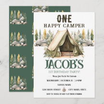 Een Gelukkige Camper Kinderen Verjaardag