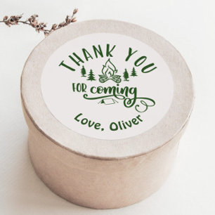 Een gelukkige Camper Verjaardag Dank u Ronde Sticker