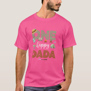 Een gelukkige Dada Camper Eerste Verjaardag Campin T-shirt