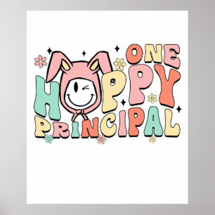 één gelukkige directeur, retro, vintage poster