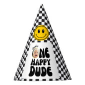 Een Gelukkige Dude Gelukkige Gezicht Jongen Foto 1 Feesthoedjes (Voorkant)
