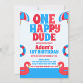 Een gelukkige Dude Tropische Zomer 1e Verjaardag Kaart (Voorkant)