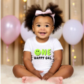 Een Gelukkige Gal 1e Verjaardag Groene Smiley