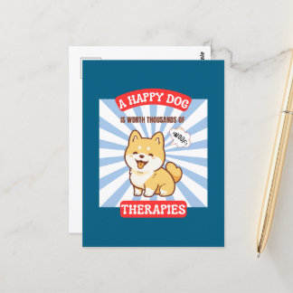 Een gelukkige hond Shiba cute hond Briefkaart