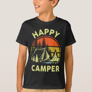 Eén Gelukkige Kampeerder Peuter Jongen Grappig Kam T-shirt