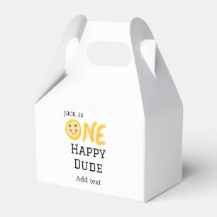 Een gelukkige kerel 1e gelukkige Verjaardag smiley Bedankdoosjes