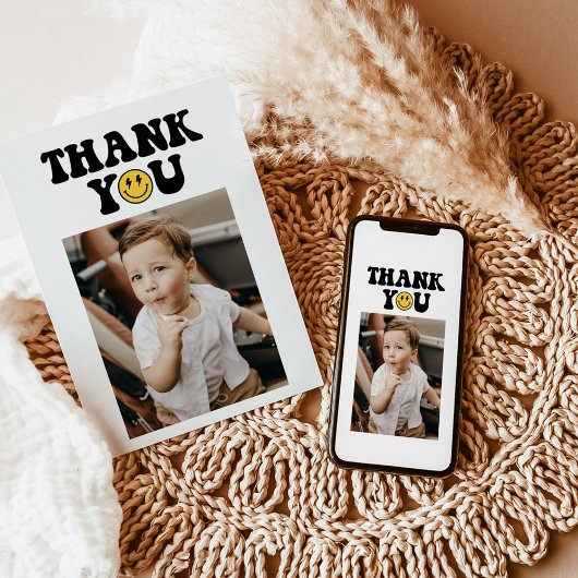 Een gelukkige kerel eerste verjaardag dank u kaart