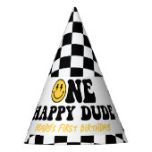 Een gelukkige kerel eerste verjaardag, glimlach ge feesthoedjes (Voorkant)