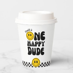 Een gelukkige kerel Happy Face Boy 1e verjaardag Papieren Bekers