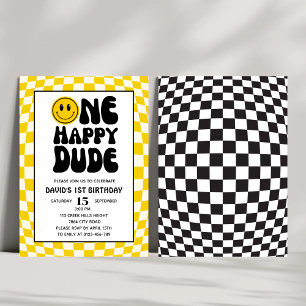 Een gelukkige kerel Happy Face Boy Eerste Verjaard Kaart