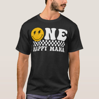 Eén Gelukkige Kerel Mama 1e Verjaardag Familie T-shirt