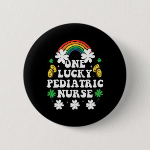 Een gelukkige kinderverpleegster Grappige Ierse ve Ronde Button 5,7 Cm