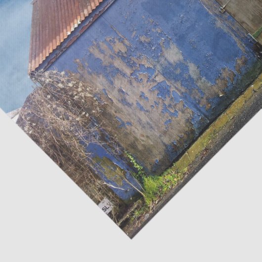 Een gelukkige, kleurrijke Barn Tissuepapier (Detail)