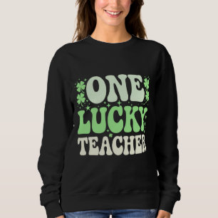 Een gelukkige leraar Groovy retro leraar St. Patri Trui